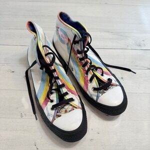 Converse rainbow high top sneakers men 11.5 women 13.5